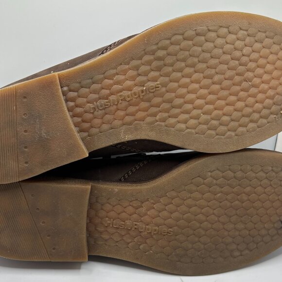 Hush Puppies Women’s Brown Leather Side-Zip Ankle Boots Size 9.5M - Picture 10 of 10